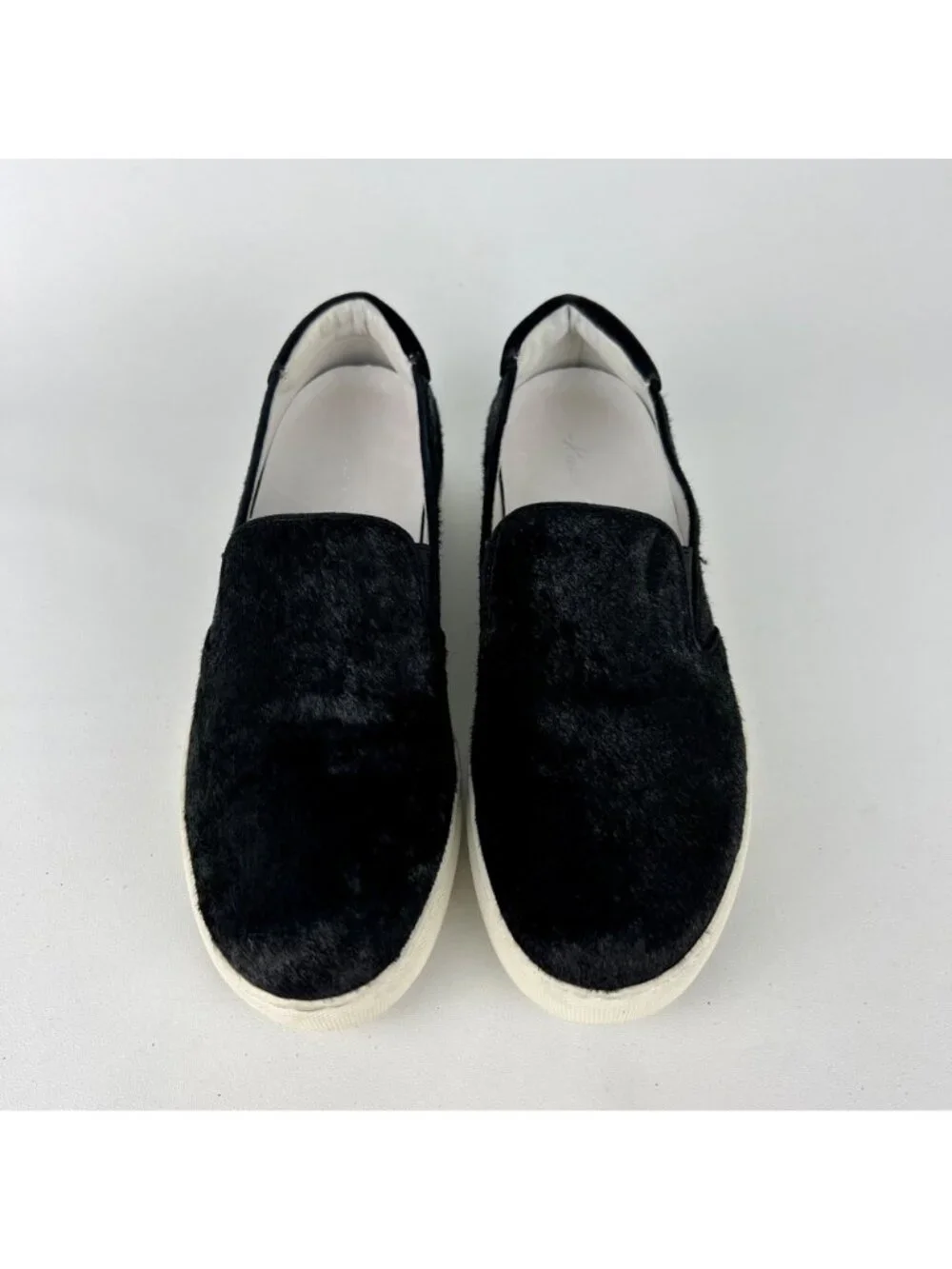 Kenneth Cole King Womens Sneaker Black Haircalf Fashion Slip On Shoes size 8